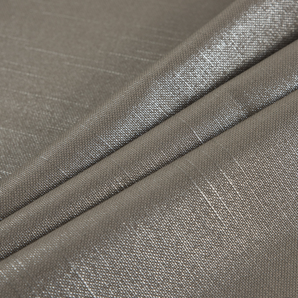 Metallic Silver/Mercury Blended Linen Woven - Folded Metallic Silver/Mercury Blended Linen Woven - Folded