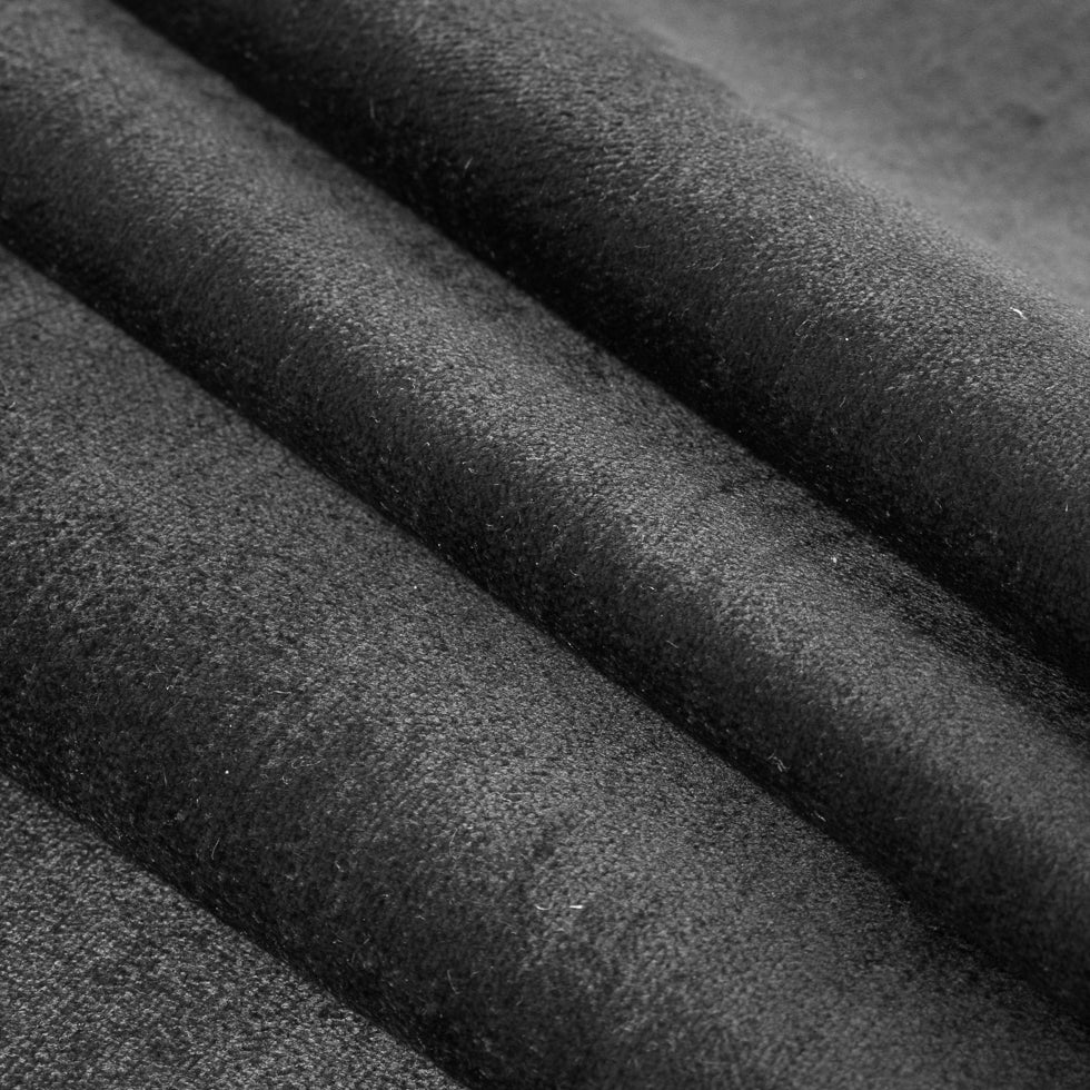 Black Cotton and Rayon Velveteen - Folded Black Cotton and Rayon Velveteen - Folded