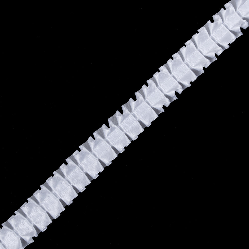 Italian White Box Pleated Trimming - 1"
