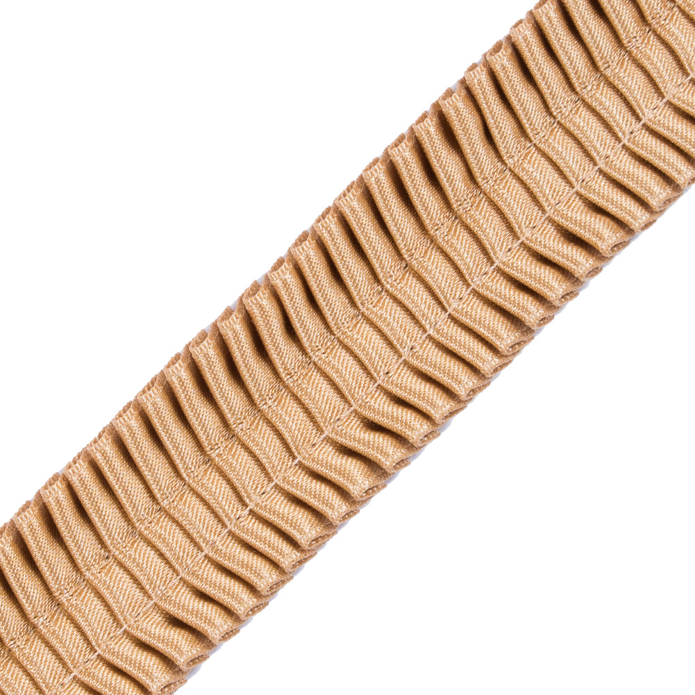 Italian Gold Deep Knife Pleated Trimming - 1" Detail Italian Gold Deep Knife Pleated Trimming - 1" Detail