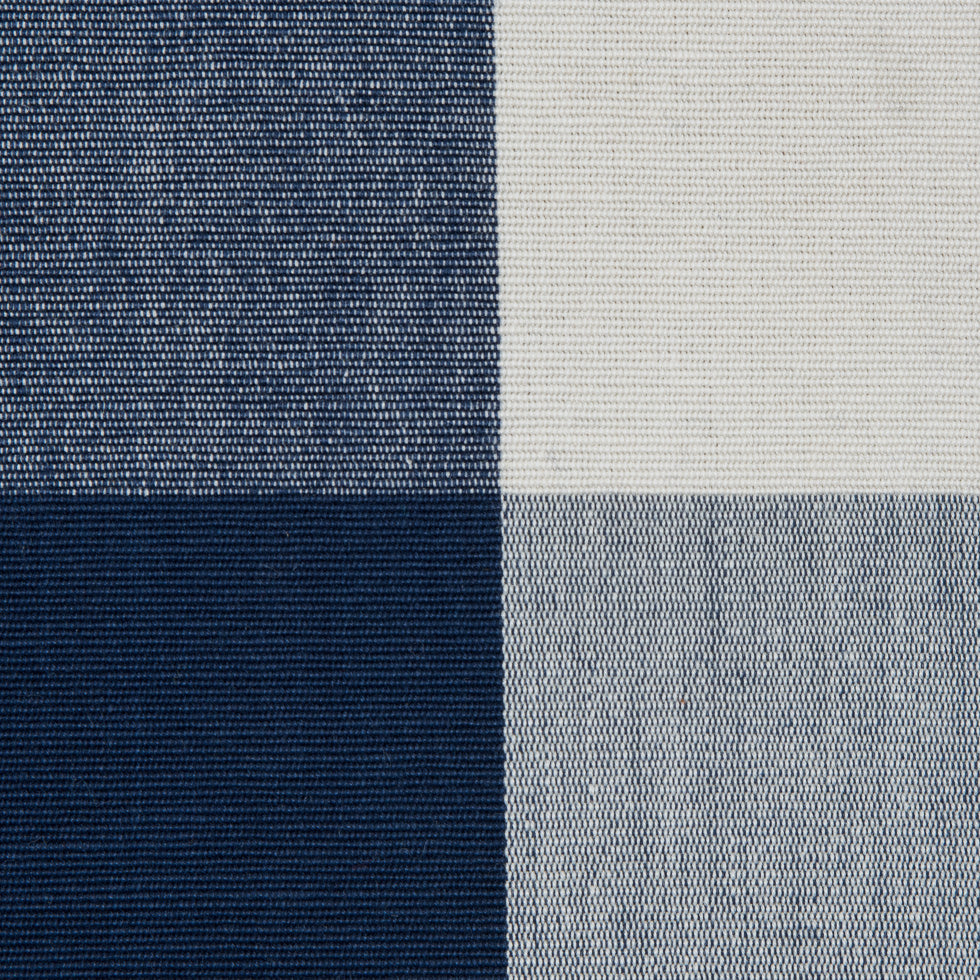 Navy Buffalo Checked Cotton Woven - Detail Navy Buffalo Checked Cotton Woven - Detail