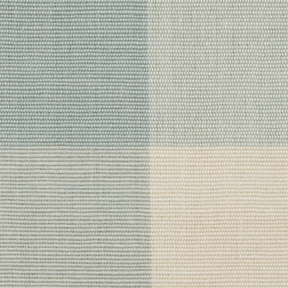Spa Blue Buffalo Checked Cotton Woven - Detail Spa Blue Buffalo Checked Cotton Woven - Detail