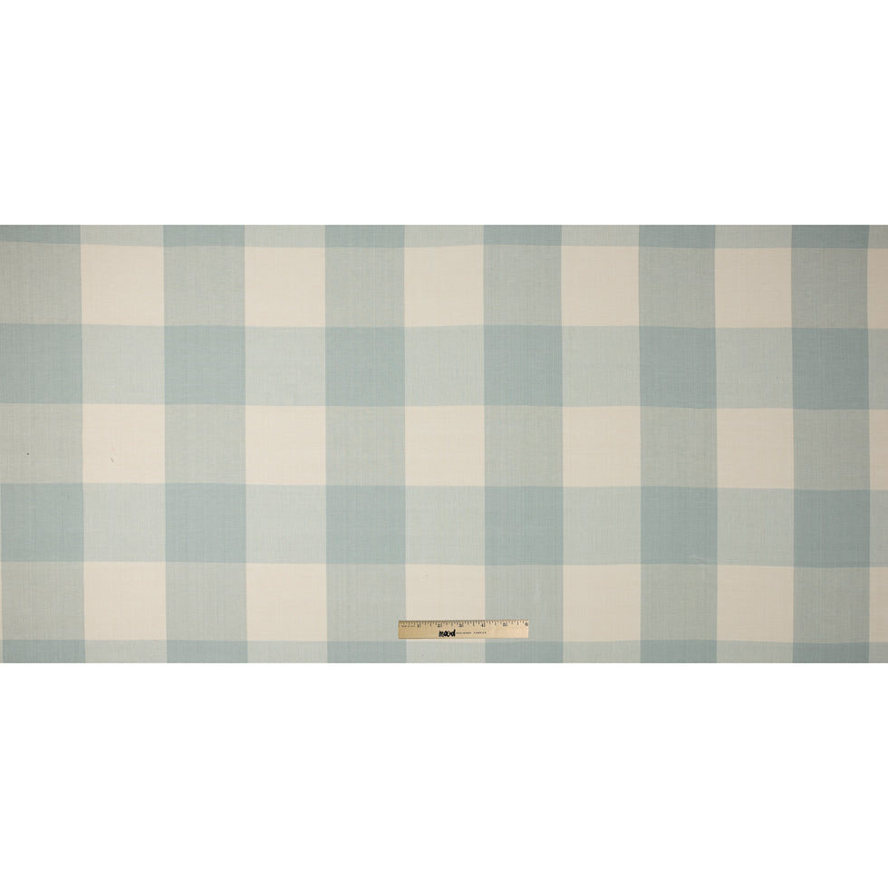 Spa Blue Buffalo Checked Cotton Woven - Full Spa Blue Buffalo Checked Cotton Woven - Full