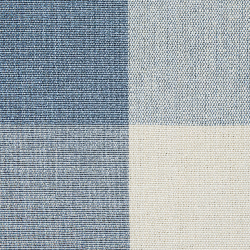 Soft Blue Buffalo Checked Cotton Woven Detail Soft Blue Buffalo Checked Cotton Woven Detail