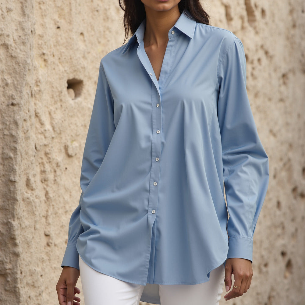 Egyptian Cotton Shirting - French Blue - Giza Collection Egyptian Cotton Shirting - French Blue - Giza Collection
