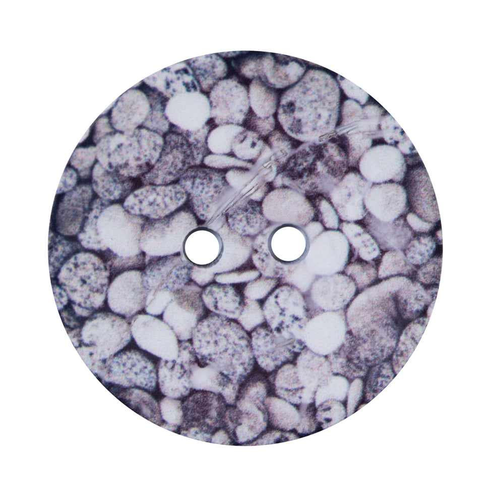Italian Pebble Printed Coconut Button - 48L/30mm Italian Pebble Printed Coconut Button - 48L/30mm