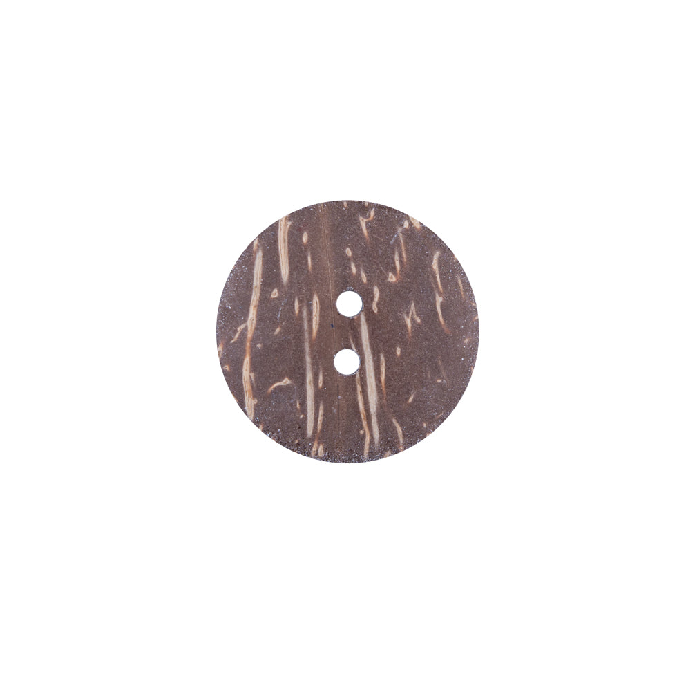 Italian Blue and White Nautical 2-Hole Coconut Button - 24L/15mm Detail Italian Blue and White Nautical 2-Hole Coconut Button - 24L/15mm Detail