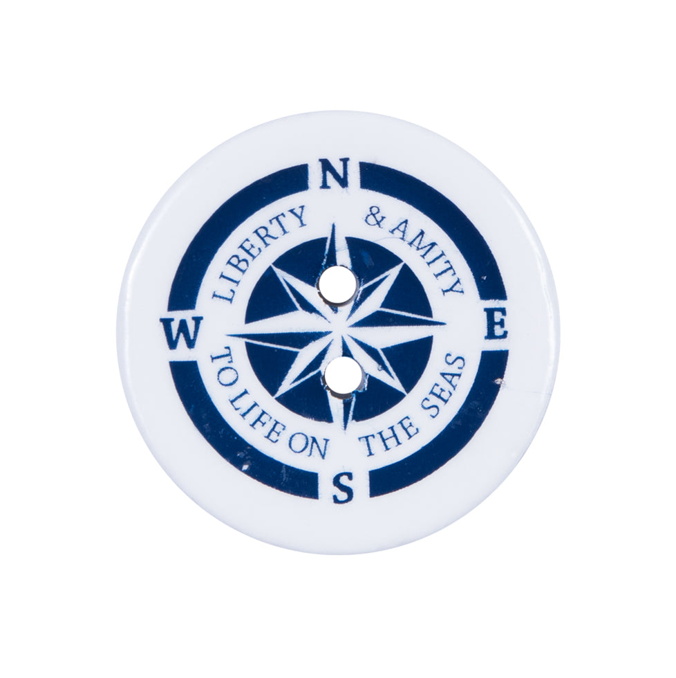 Italian Nautical Coconut Button - 40L/25mm Italian Nautical Coconut Button - 40L/25mm