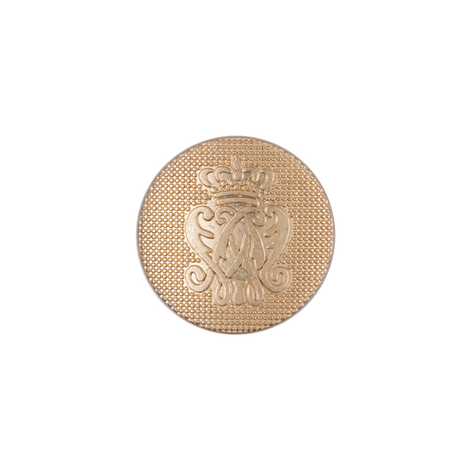 Gold Italian Crest Zamac Button - 24L/15mm Gold Italian Crest Zamac Button - 24L/15mm