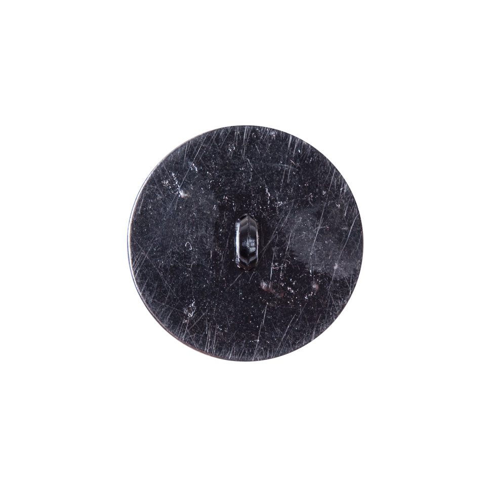 Italian Black and Silver Zamac Button - 32L/20mm - Detail Italian Black and Silver Zamac Button - 32L/20mm - Detail