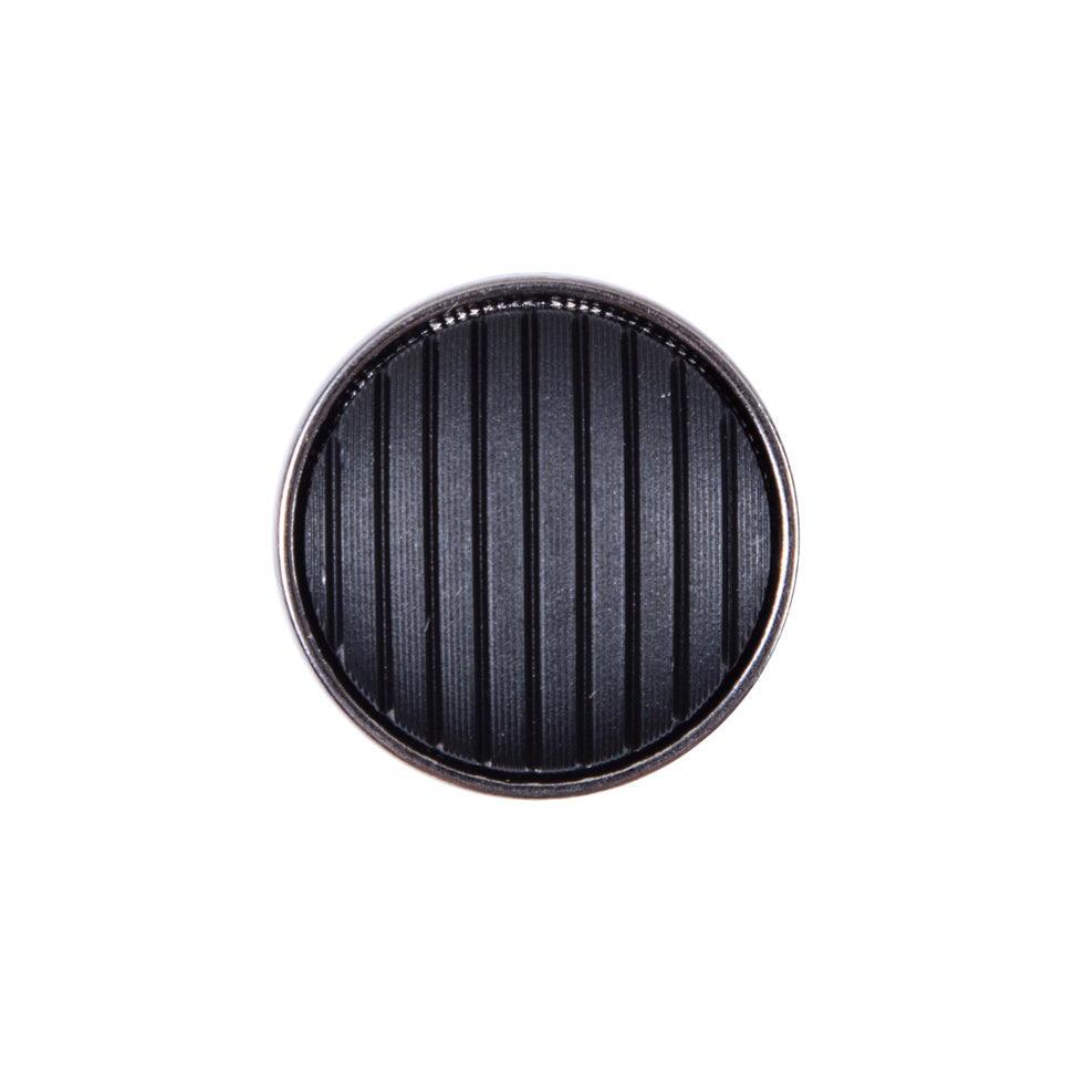 Italian Black and Silver Zamac Button - 32L/20mm Italian Black and Silver Zamac Button - 32L/20mm