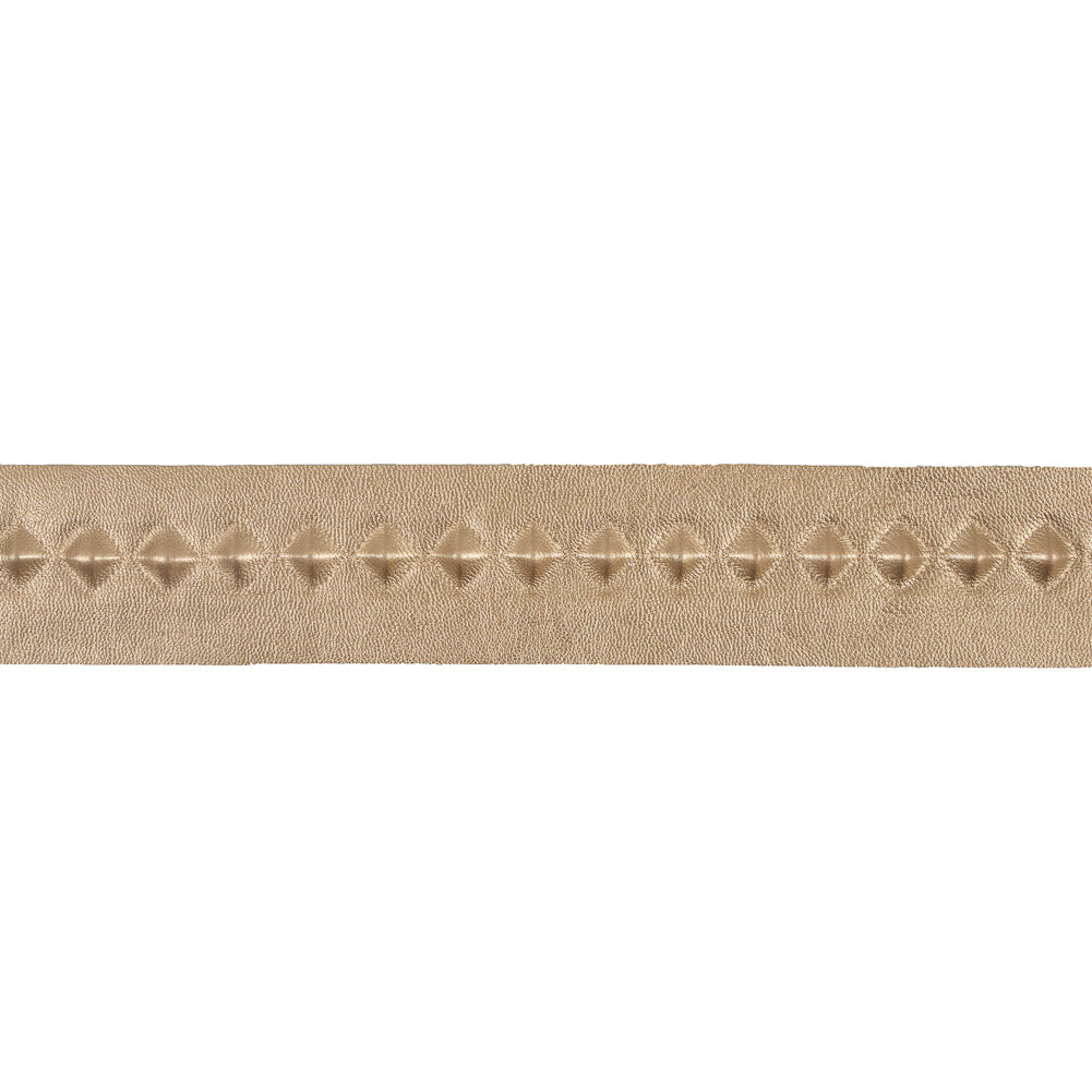 Italian Gold Stud Embossed Faux Leather - 1.75 Italian Gold Stud Embossed Faux Leather - 1.75