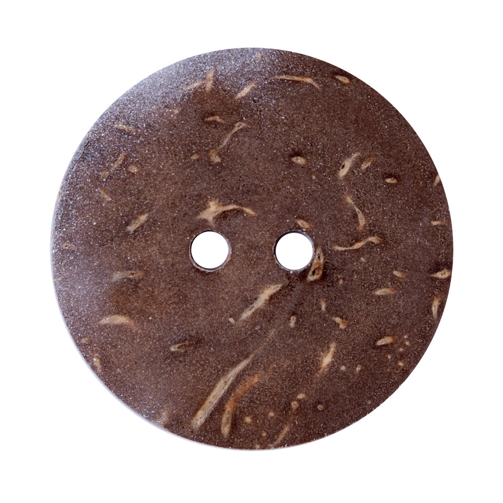 Italian Red/Orange/White Coconut Button - 48L/30mm - Detail Italian Red/Orange/White Coconut Button - 48L/30mm - Detail