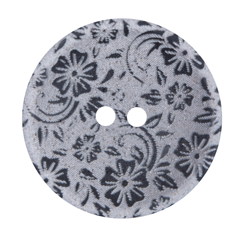 Italian Metallic Silver Lasered Button - 54L/34mm Italian Metallic Silver Lasered Button - 54L/34mm