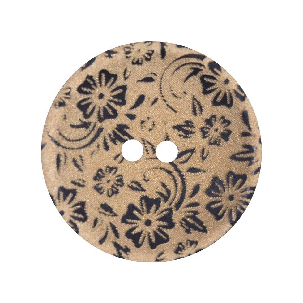 Italian Metallic Gold Lasered Button - 44L/28MM Italian Metallic Gold Lasered Button - 44L/28MM
