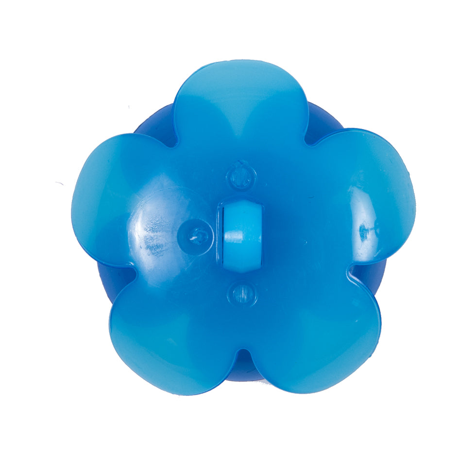 Italian Blue Floral Shank-Back Button - 48L/25mm - Detail Italian Blue Floral Shank-Back Button - 48L/25mm - Detail