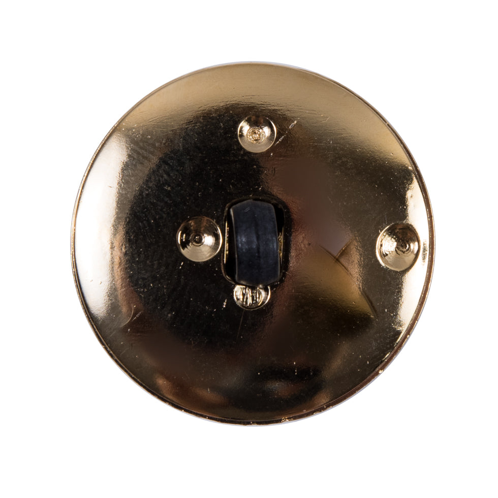Italian Navy and Gold Plastic Shank-Back Button - 44L/28mm - Detail Italian Navy and Gold Plastic Shank-Back Button - 44L/28mm - Detail