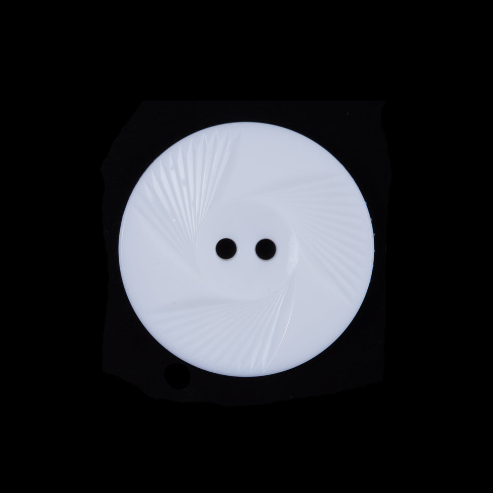Italian White Textural Plastic Button - 36L/23mm Italian White Textural Plastic Button - 36L/23mm