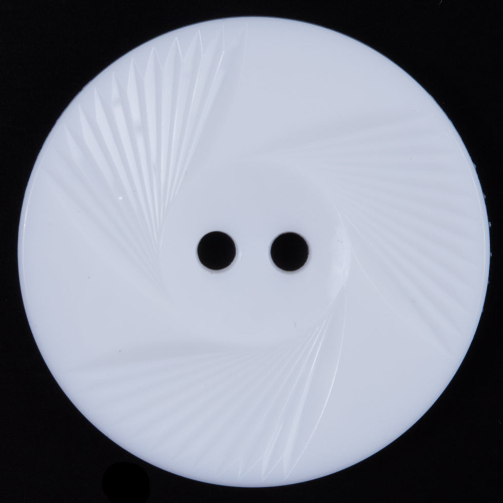 Italian White Textural Plastic Button - 64L/40.5mm Italian White Textural Plastic Button - 64L/40.5mm