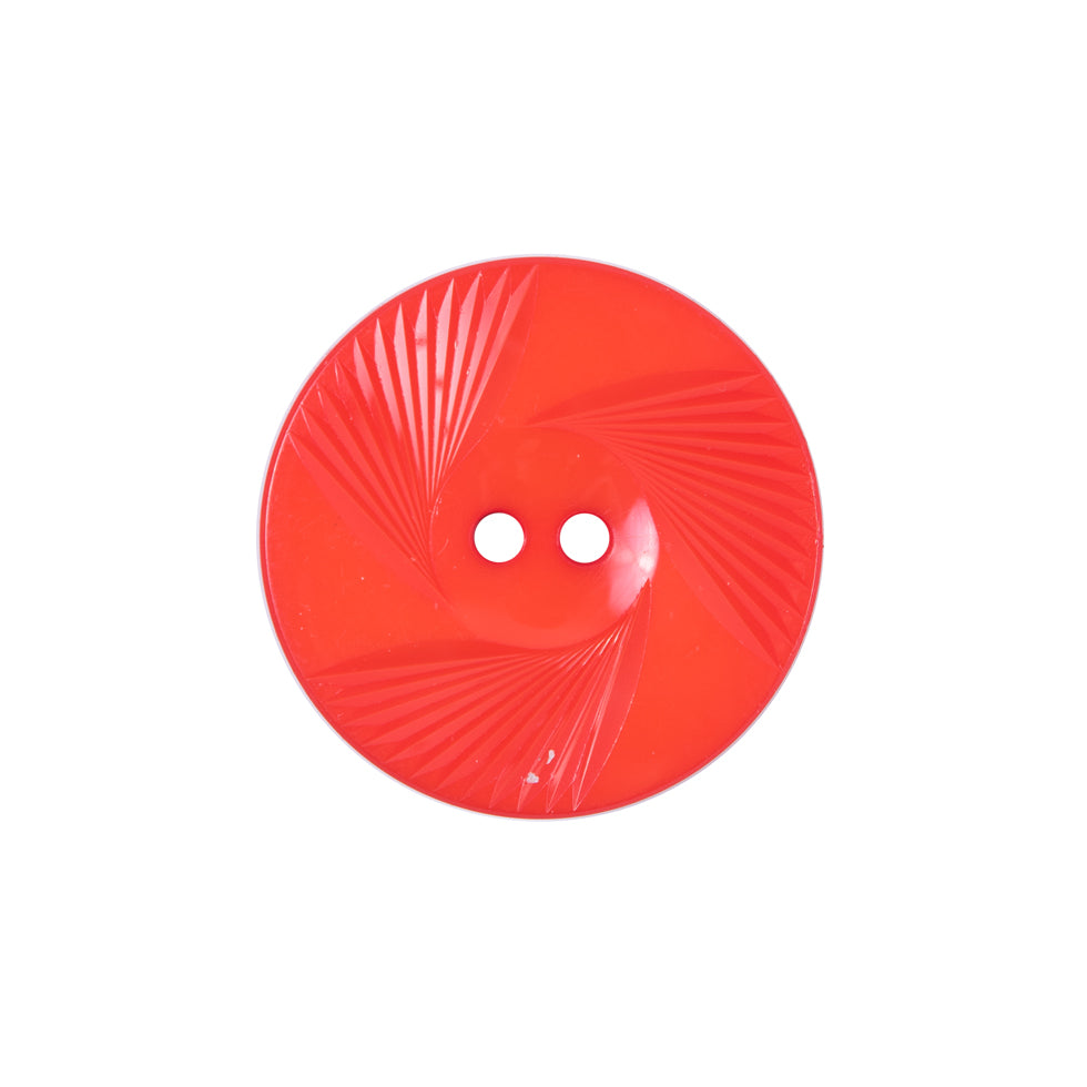 Italian Red Textural Plastic Button - 36L/23mm Italian Red Textural Plastic Button - 36L/23mm
