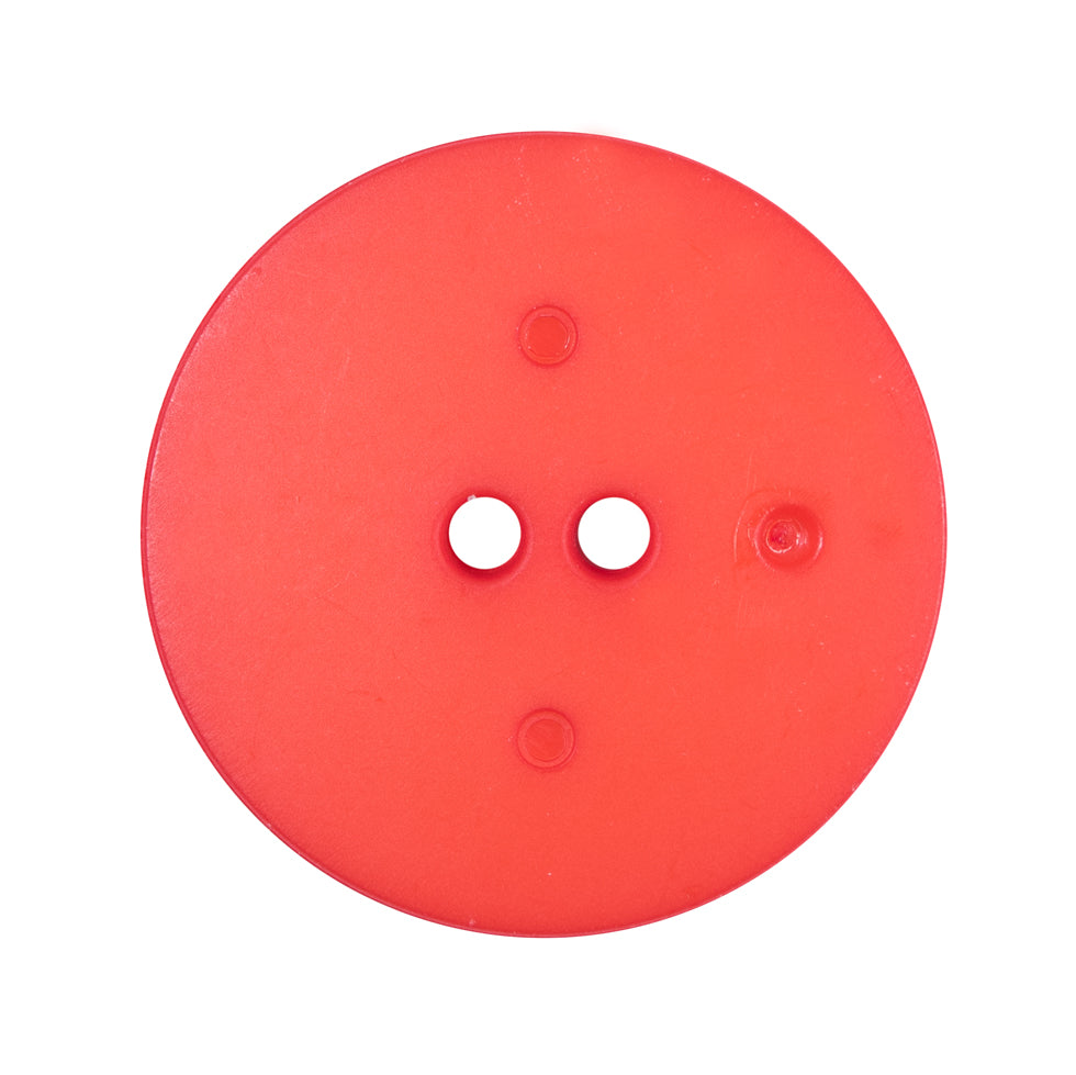 Plastic 2-Hole Button Made in Italy - 44L/28mm - Red Orange Fanning Rays Detail Plastic 2-Hole Button Made in Italy - 44L/28mm - Red Orange Fanning Rays Detail