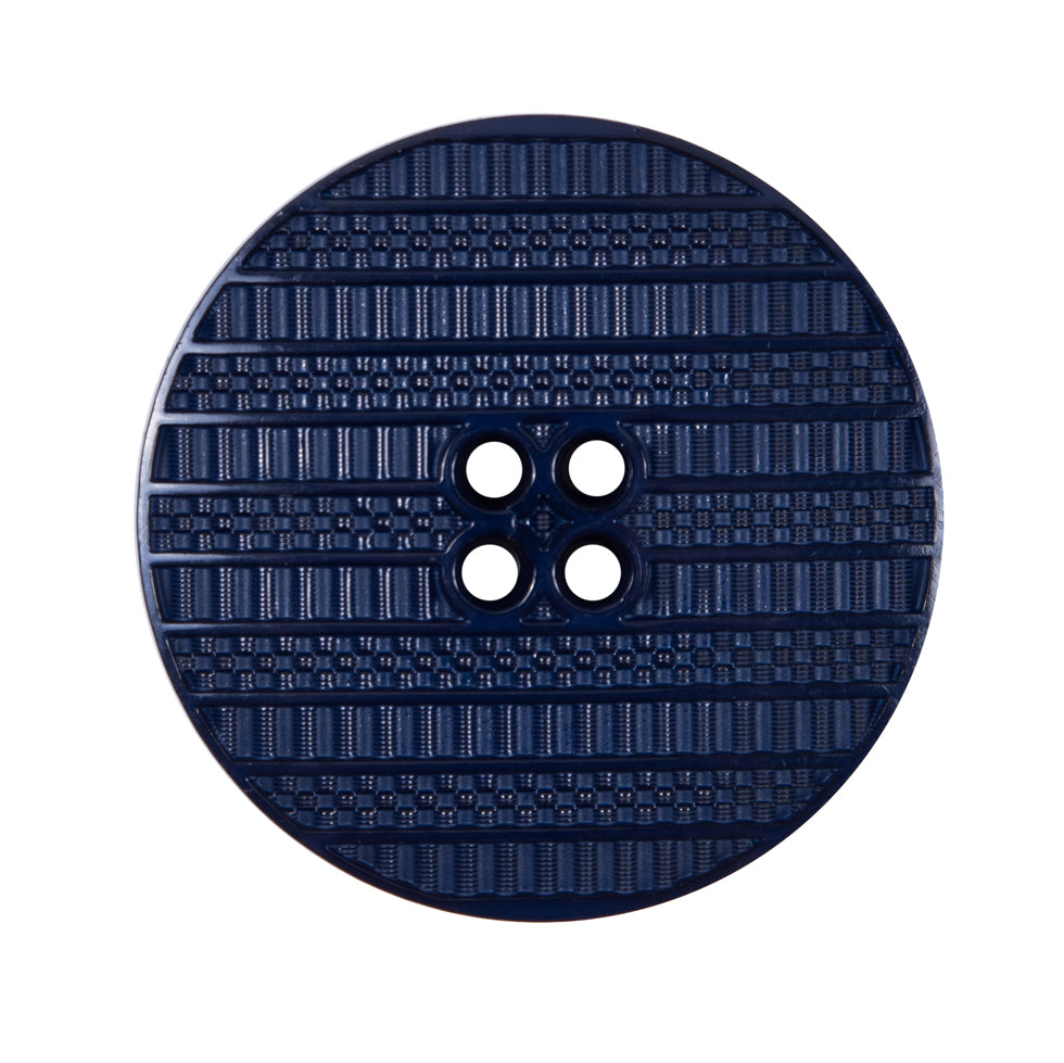 Italian Navy Textural Plastic Button - 44L/28mm Italian Navy Textural Plastic Button - 44L/28mm