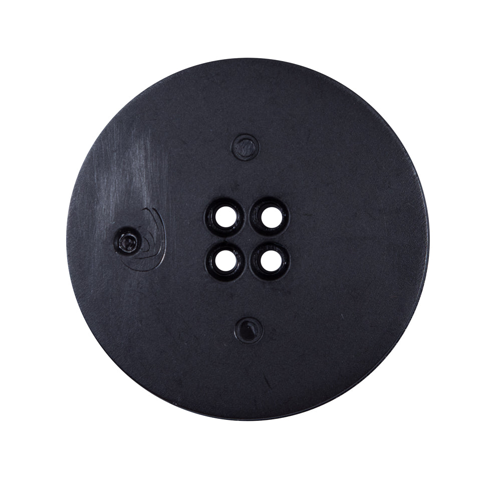 Italian Black Textural Plastic Button - 44L/28mm - Detail Italian Black Textural Plastic Button - 44L/28mm - Detail