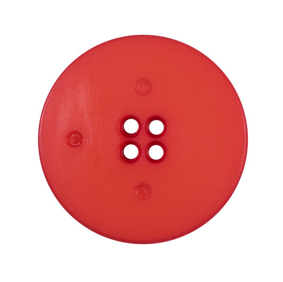 Plastic 4-Hole Button Made in Italy - 44L/28mm - Red Woven Texture Stripes Embossed Detail Plastic 4-Hole Button Made in Italy - 44L/28mm - Red Woven Texture Stripes Embossed Detail