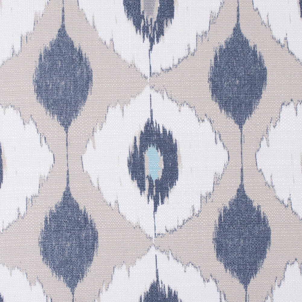 Denim/Beige Ikat Upholstery Canvas Denim/Beige Ikat Upholstery Canvas