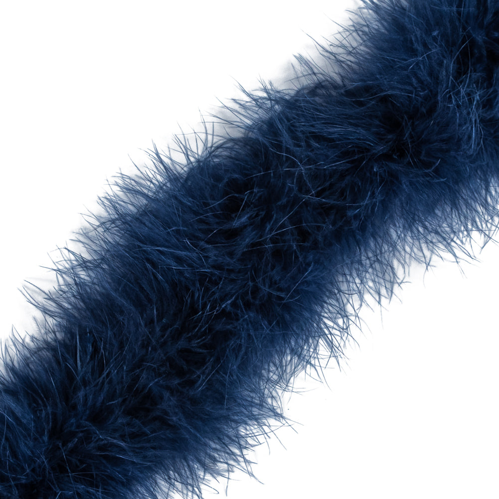 Dark Navy Marabou Feather Scarf - Detail Dark Navy Marabou Feather Scarf - Detail