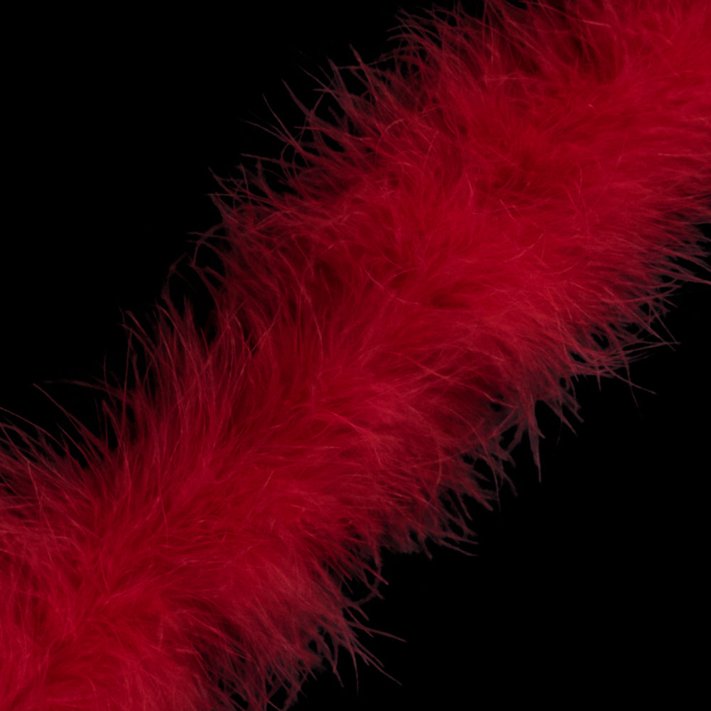 Red Marabou Feather Scarf Detail Red Marabou Feather Scarf Detail