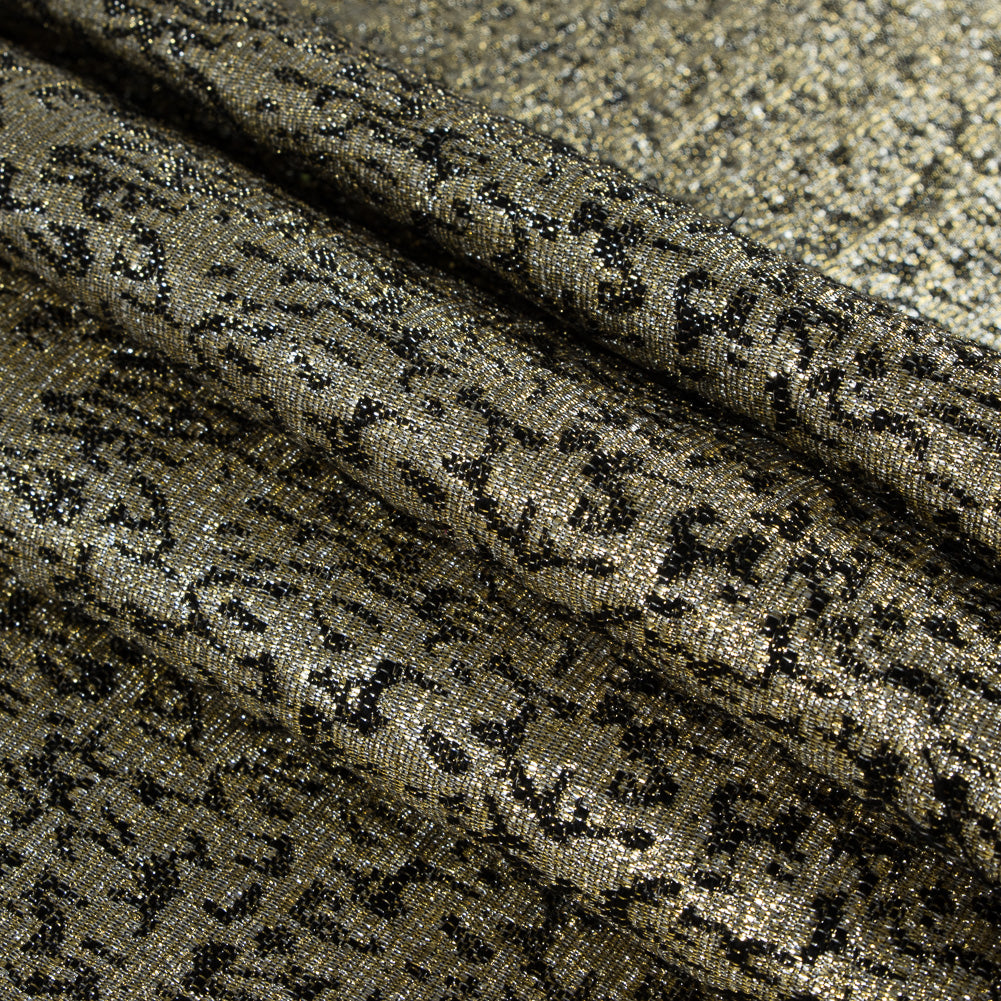 Metallic Gold and Black Abstract Jacquard Detail Metallic Gold and Black Abstract Jacquard Detail