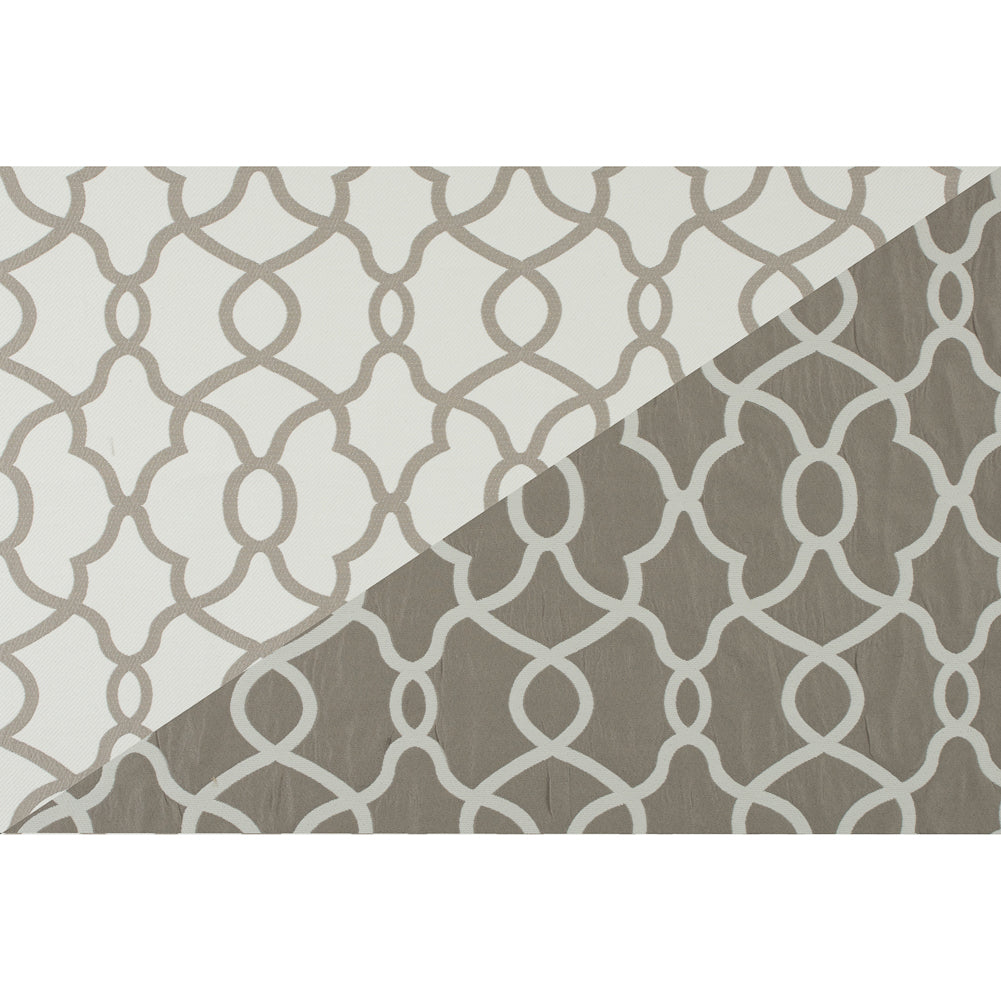 Stone and Off-White Classically Woven Twill Full Stone and Off-White Classically Woven Twill Full
