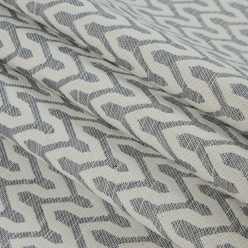 Driftwood Chevron Slubbed Cotton Woven - Folded Driftwood Chevron Slubbed Cotton Woven - Folded