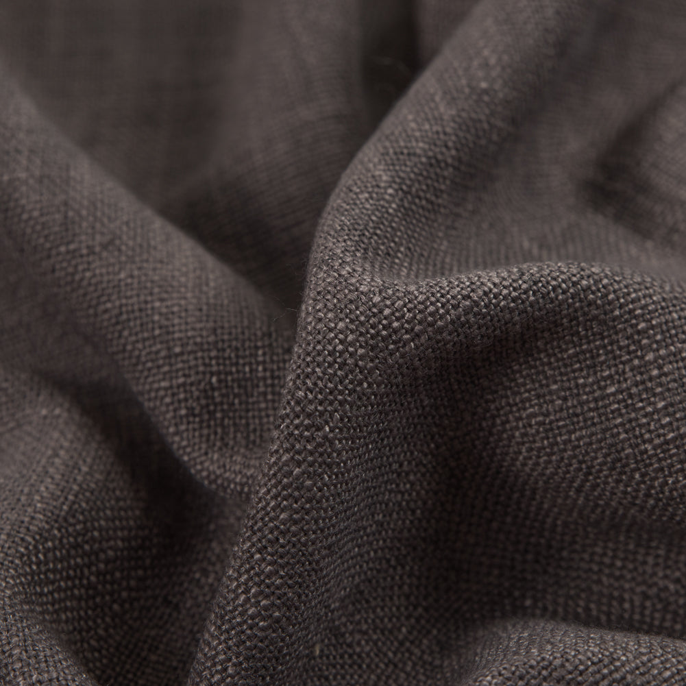 Cocoa Polyester-Linen Blend Detail Cocoa Polyester-Linen Blend Detail