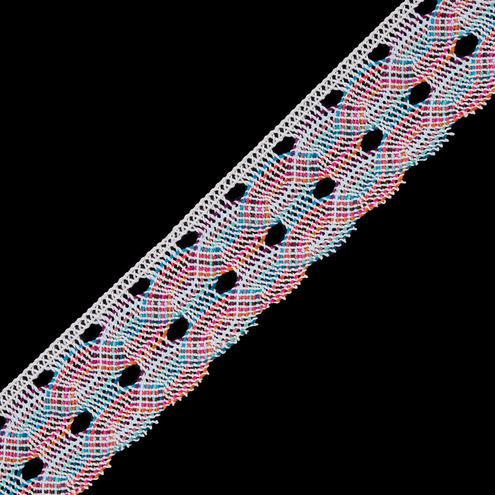Ivory Multicolor Crochet Trim - 1.75" Ivory Multicolor Crochet Trim - 1.75"