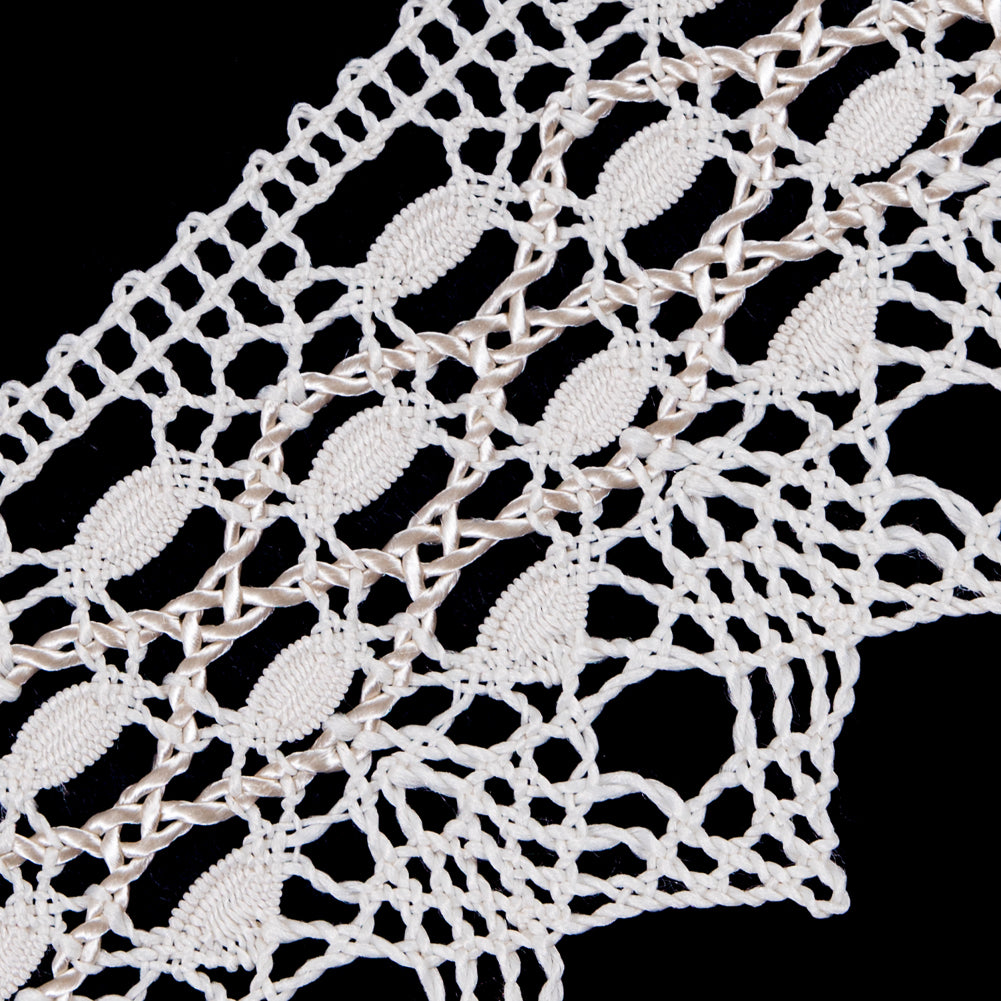 Ivory Crochet Lace Trimming - 2.75 - Detail Ivory Crochet Lace Trimming - 2.75 - Detail