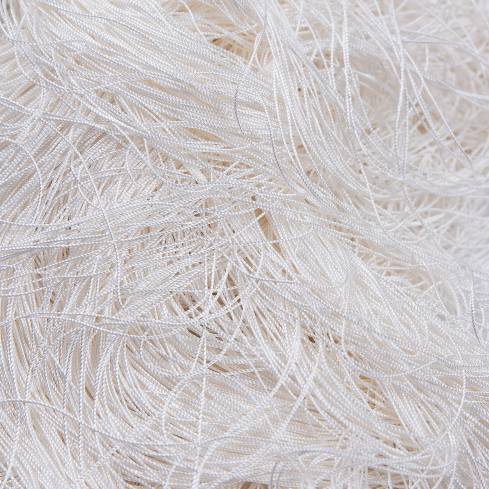Ivory European Chainette Fringe Trim - 40 - Detail Ivory European Chainette Fringe Trim - 40 - Detail
