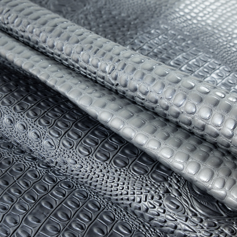Silver Crocodile Vinyl Folded Silver Crocodile Vinyl Folded