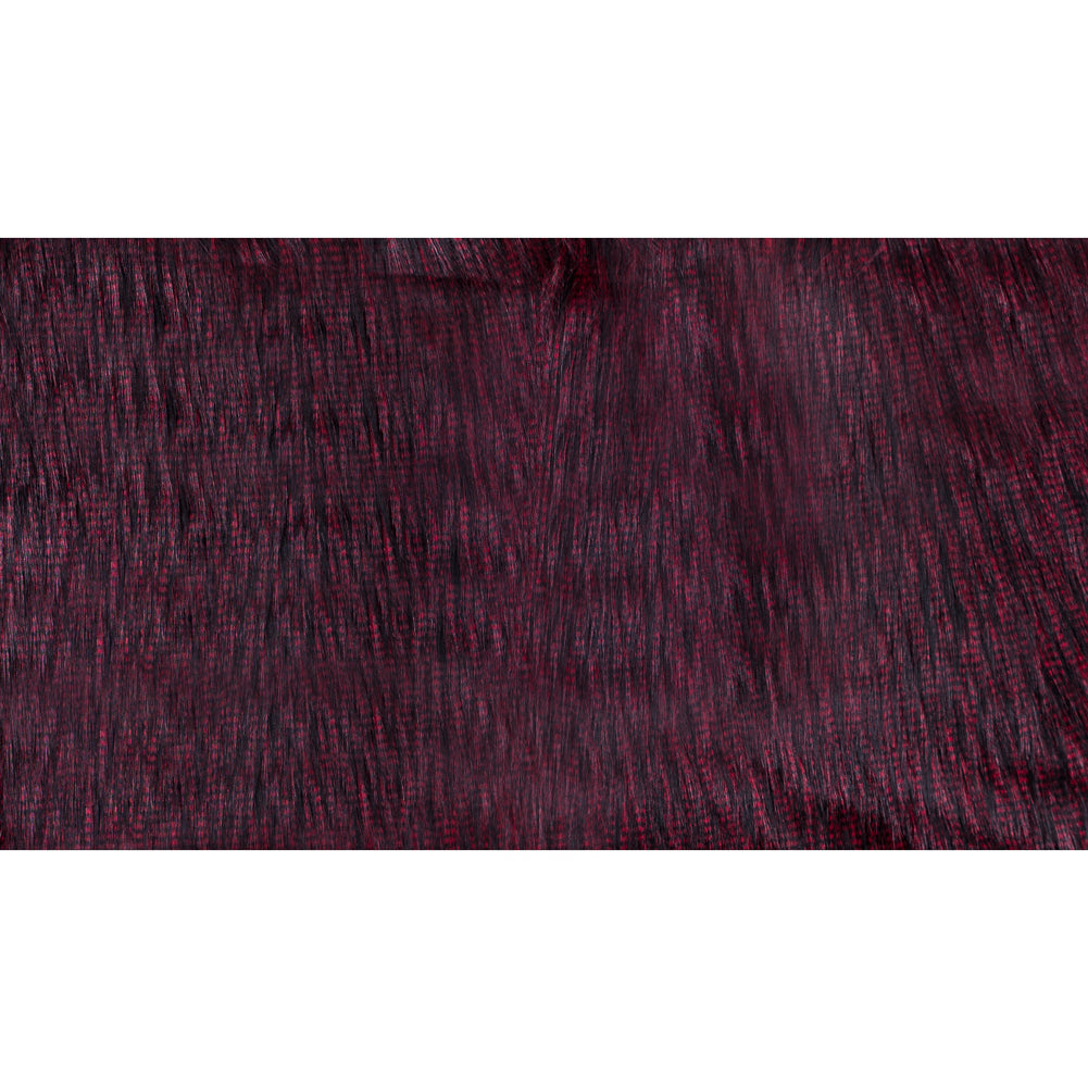 Black and Red Long Haired Faux Fur - Full Black and Red Long Haired Faux Fur - Full