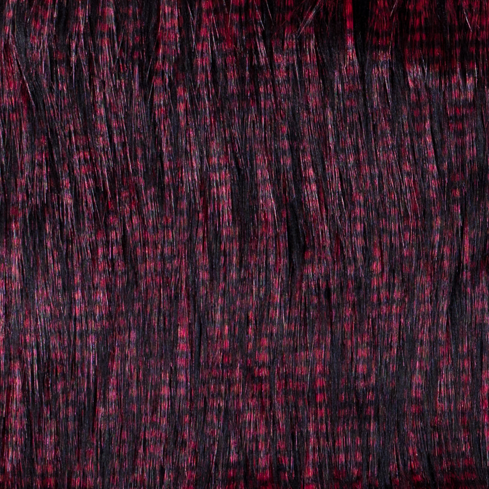 Black and Red Long Haired Faux Fur Black and Red Long Haired Faux Fur