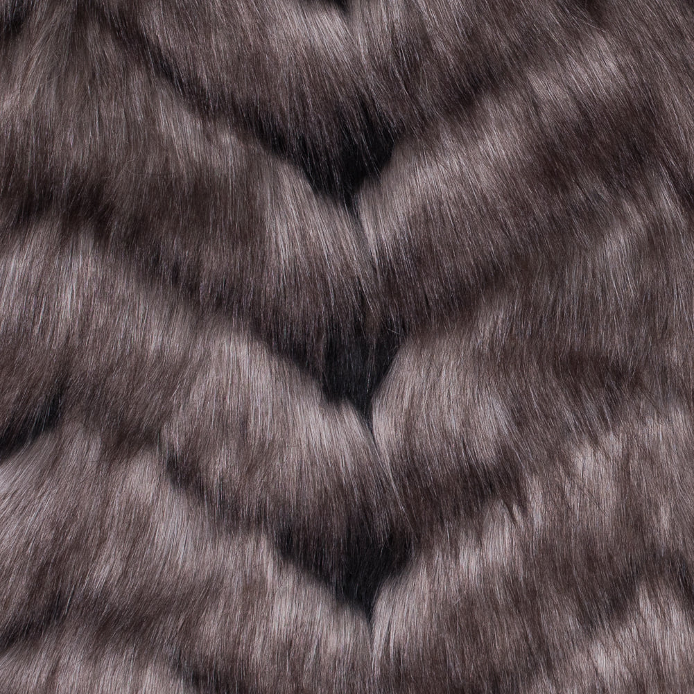 Gray Herringbone Faux Fur Gray Herringbone Faux Fur