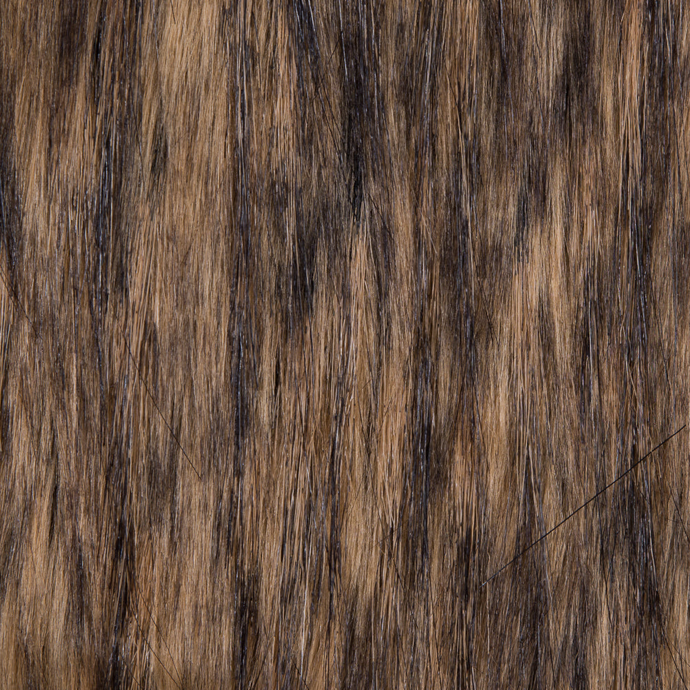 Brown and Black Long Haired Faux Fur - Detail Brown and Black Long Haired Faux Fur - Detail