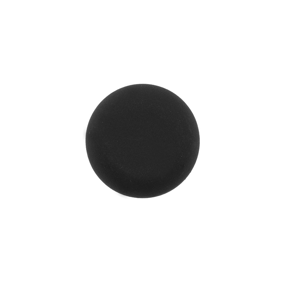 Italian Matte Black Domed Plastic Button - 24L/15mm Italian Matte Black Domed Plastic Button - 24L/15mm