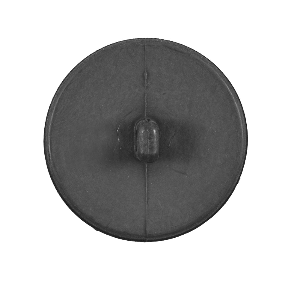 Italian Matte Charcoal Gray Domed Plastic Button - 44L/28mm Detail Italian Matte Charcoal Gray Domed Plastic Button - 44L/28mm Detail