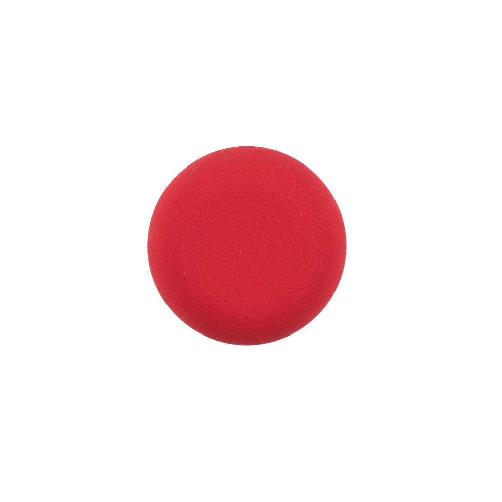 Italian Matte Flame Scarlet Domed Plastic Button - 24L/15mm Italian Matte Flame Scarlet Domed Plastic Button - 24L/15mm