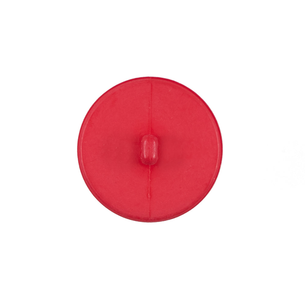 Italian Matte Flame Scarlet Domed Plastic Button - 32L/20mm - Detail Italian Matte Flame Scarlet Domed Plastic Button - 32L/20mm - Detail
