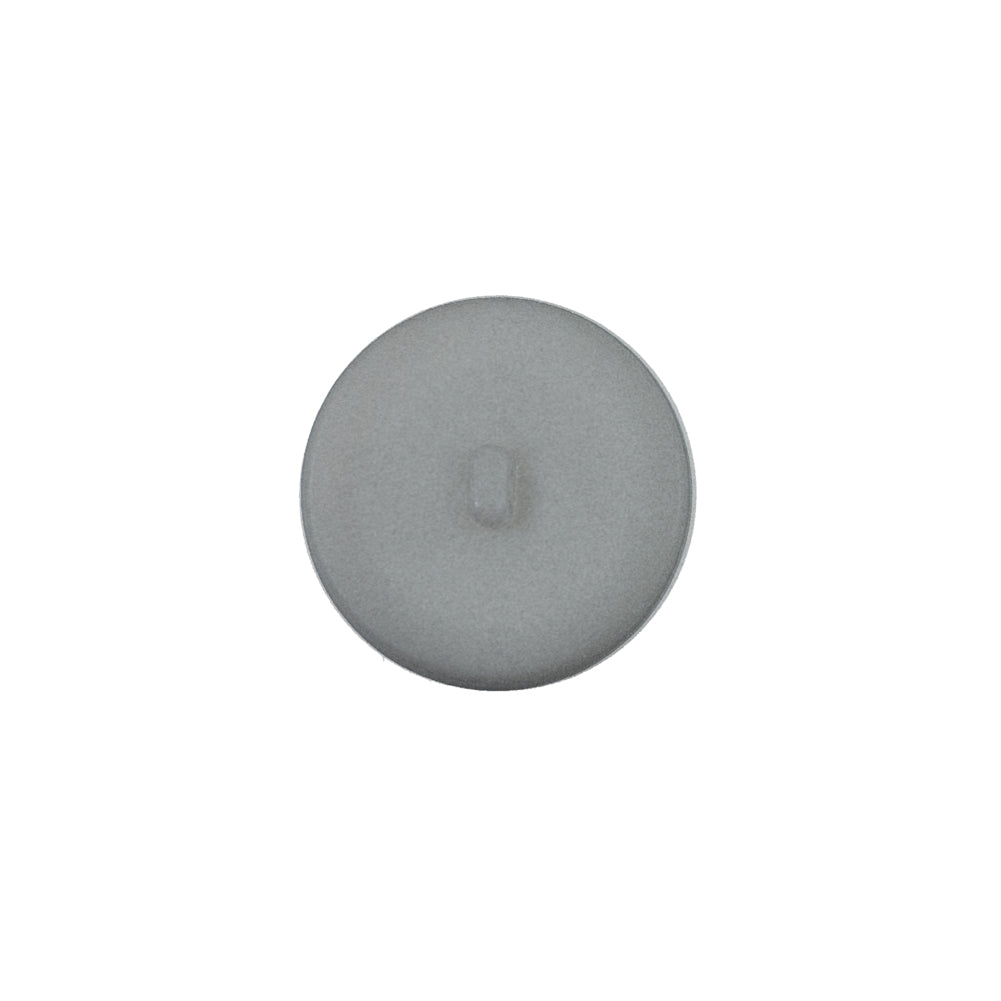 Italian Matte Light Gray Domed Plastic Button - 24L/15mm Detail Italian Matte Light Gray Domed Plastic Button - 24L/15mm Detail