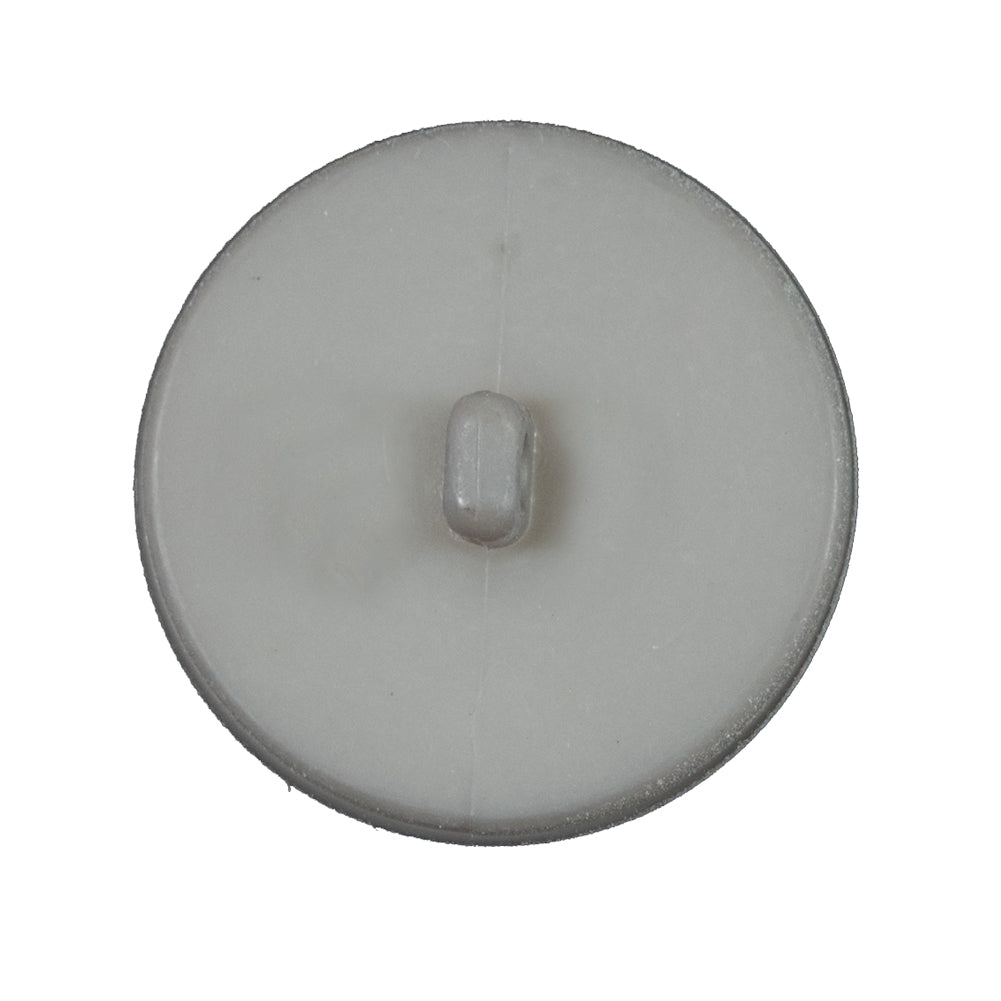 Italian Matte Light Gray Domed Plastic Button - 44L/28mm - Detail Italian Matte Light Gray Domed Plastic Button - 44L/28mm - Detail