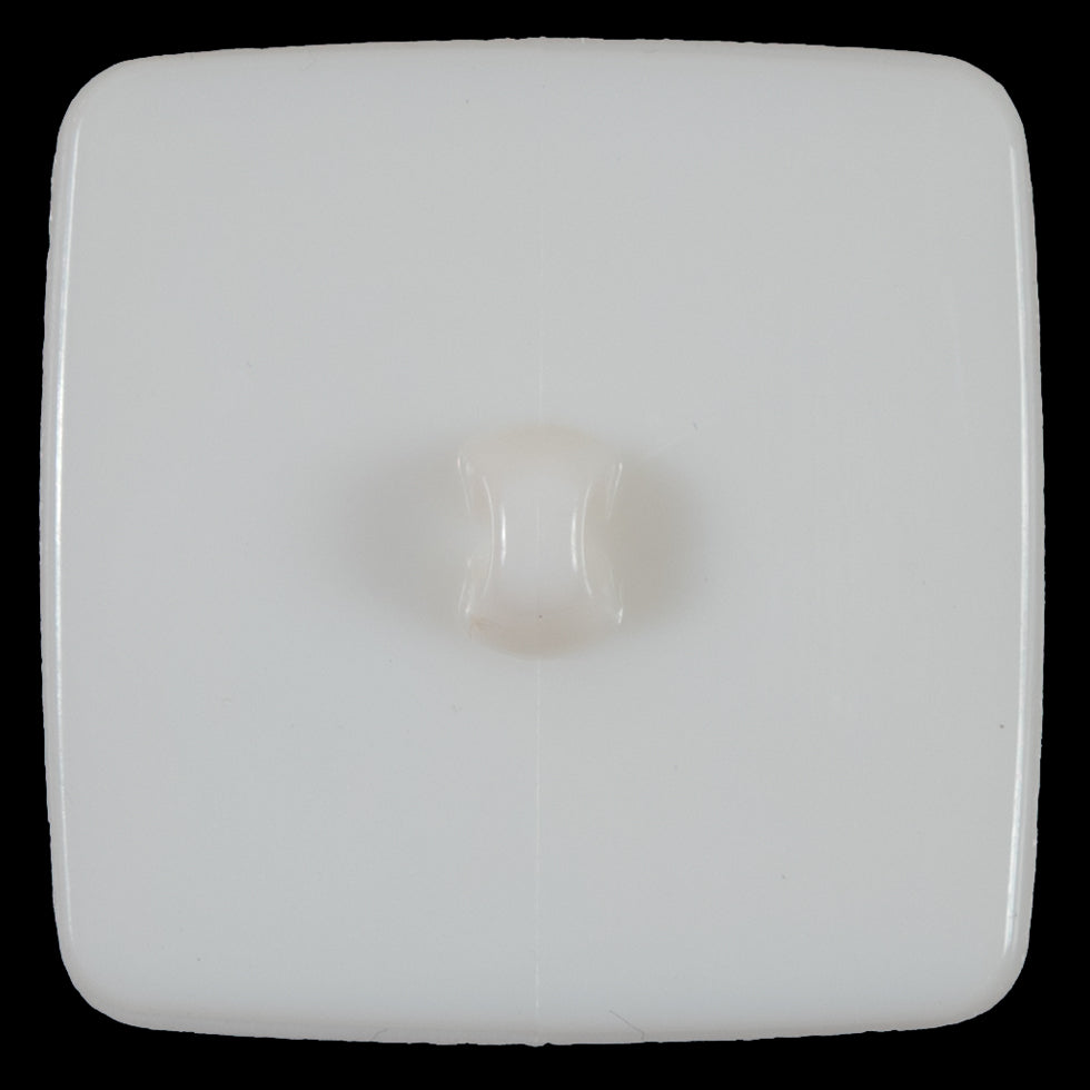 Italian Ivory Square Plastic Shank Back Button - 64L/40.5mm Detail Italian Ivory Square Plastic Shank Back Button - 64L/40.5mm Detail
